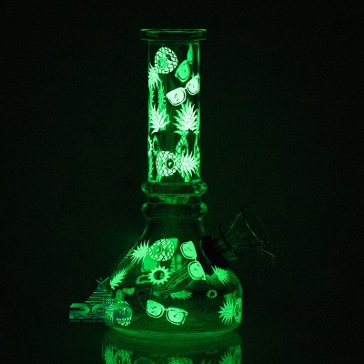 WATER PIPE PINEAPPLE GLOW IN DARK PR814 1CT